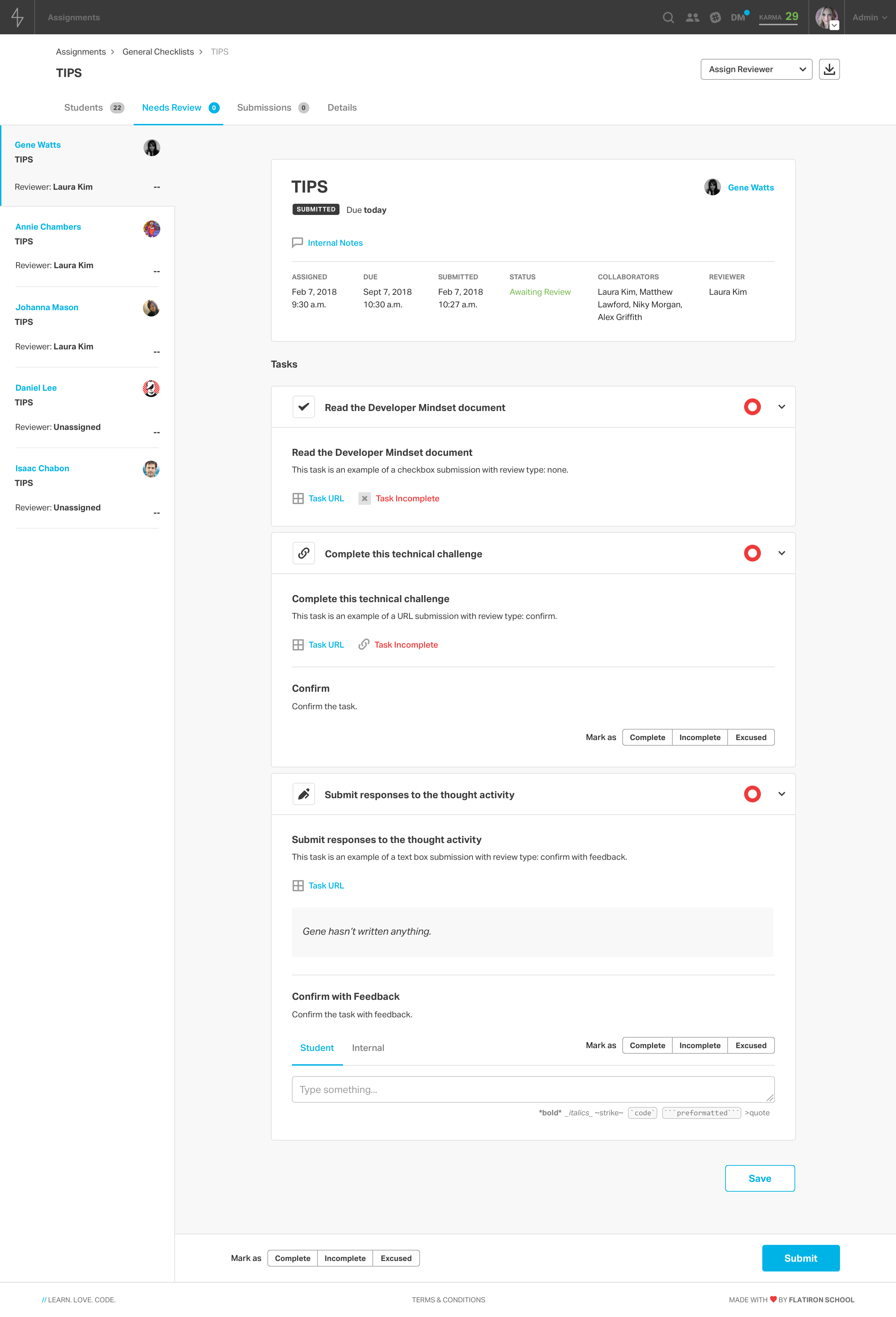 Feedback